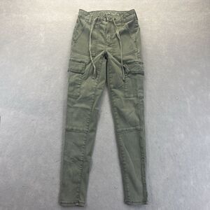 American Eagle Cargo Pants Womens Size 2 Green Super Stretch High Rise Jegging